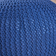 Load image into Gallery viewer, Bordeaux - Knitted Round Pouf, Versatile Ottoman And Floor Cushion
