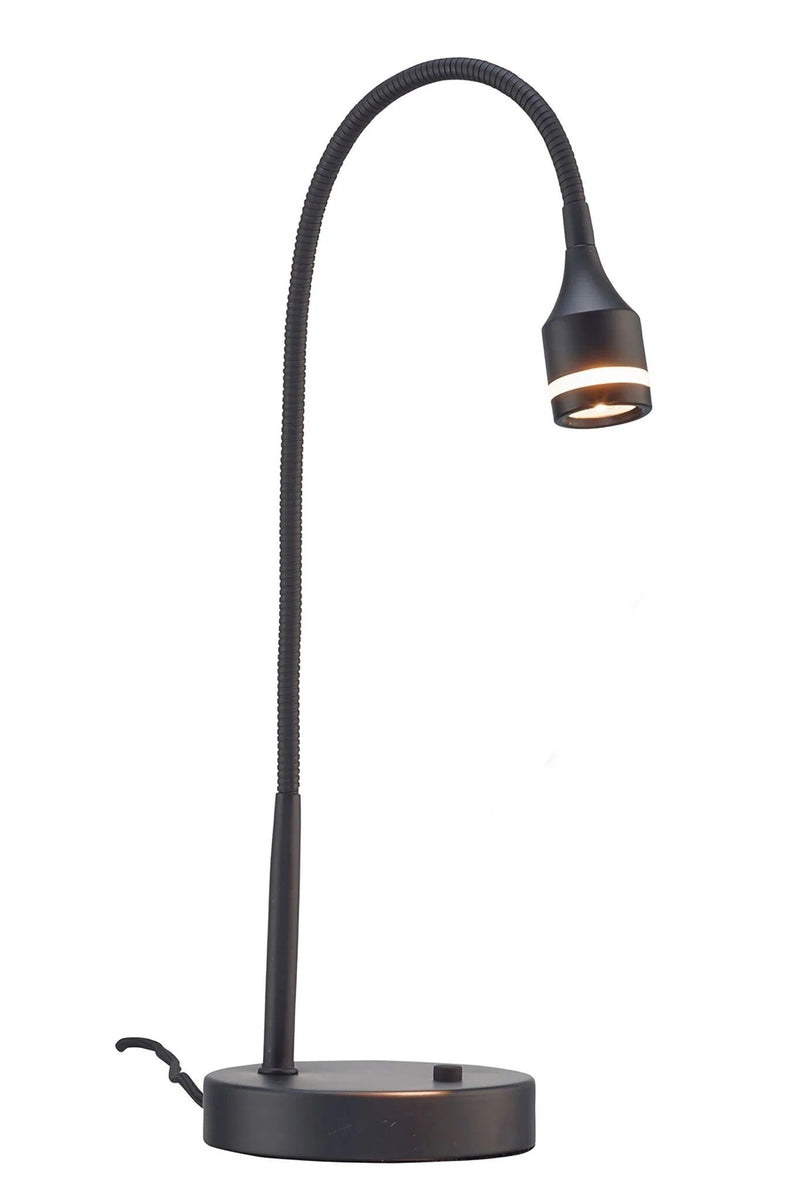 Metal LED Adjustable Desk Lamp - Matte Black