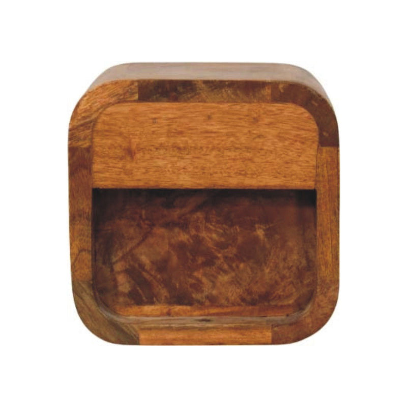 Solid Wood One Drawer Floating Nightstand (731545) - Brown