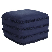 Load image into Gallery viewer, Cotton Square Ottoman 18" - Blue
