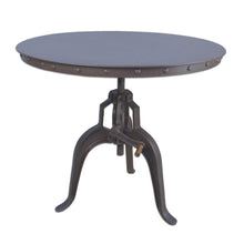 Load image into Gallery viewer, 36" Industrial Adjustable Crank Round Top Dining Table. - Gray

