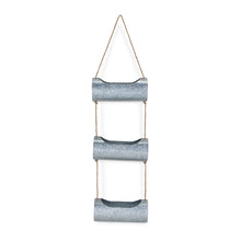 Load image into Gallery viewer, Galvanized Three Tier Hanging Planter - Silver
