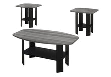 Load image into Gallery viewer, 36" Coffee Table With Shelf (Set of 3) - Gray And Black

