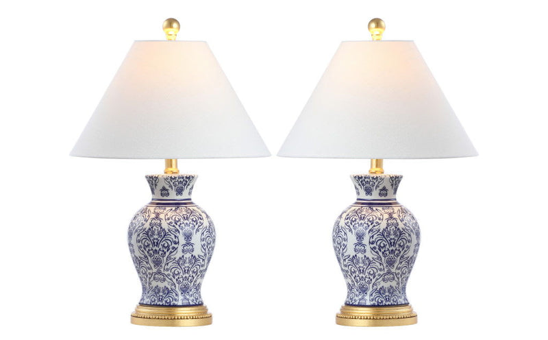 Novelty Table Lamps LED With Empire Shades (Set of 2) - Blue