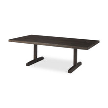 Load image into Gallery viewer, 55" Solid Wood Double Pedestal Coffee Table - Dark Brown
