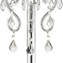 Load image into Gallery viewer, Steel Three Light Candelabra Floor Lamp With Drum Shade - Silver White
