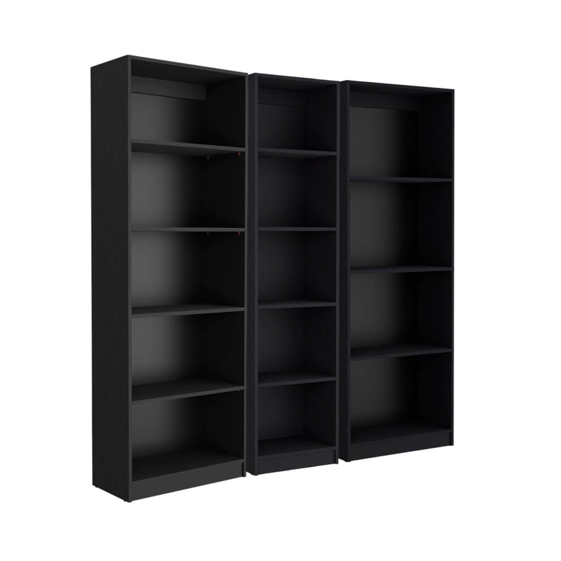 Five Tier Bookcase (Set of 3) (546340) - Black
