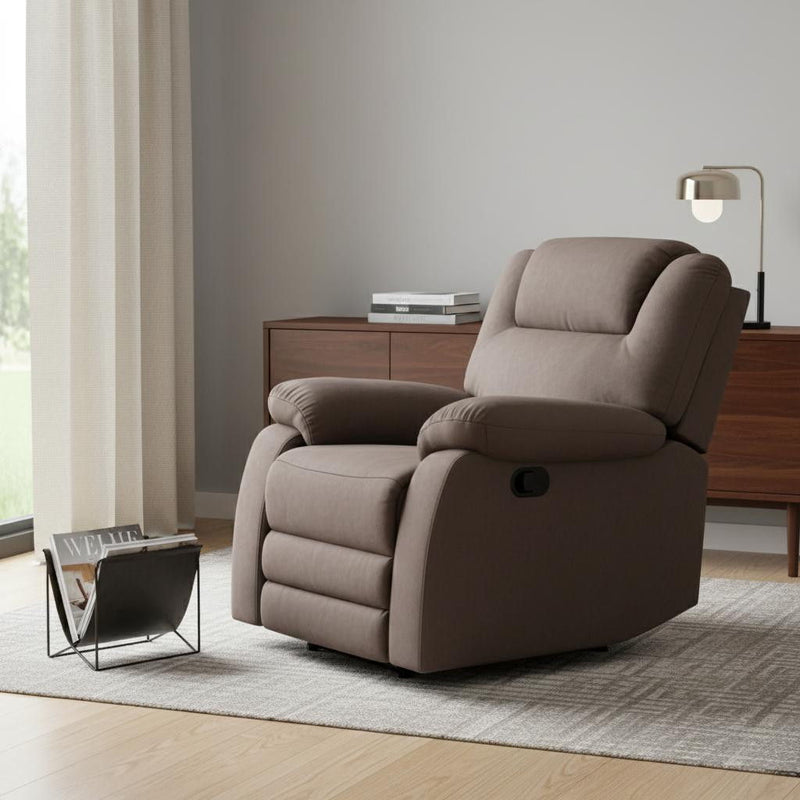 Contemporary Fabric Chair - Brown