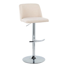 Load image into Gallery viewer, Toriano - Contemporary Adjustable Barstool With Swivel &amp; Rounded T Footrest (Set of 2)
