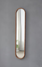 Load image into Gallery viewer, Decorative Rubber Frame Mirror With Elongated Oval Frame - Brown

