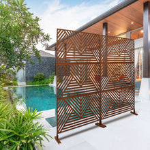 Load image into Gallery viewer, Freestanding Outdoor &amp; Indoor Freestanding Metal Privacy Screen
