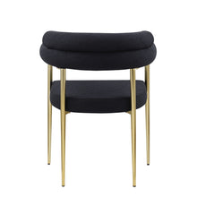 Load image into Gallery viewer, Dining Chairs (Set of 2), Mid-Century Modern Dining Chairs, Kitchen Dining Room Chairs, Round Boucle Backrest Sherpa Dining Chair With Brushed Metal Legs
