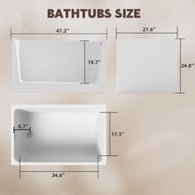Load image into Gallery viewer, Freestanding Bathtub With Drain, Rectangular Shape
