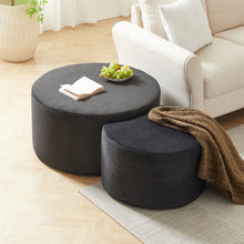 Load image into Gallery viewer, Modern Upholstered Round Coffee Table For Living Room (Set of 2)
