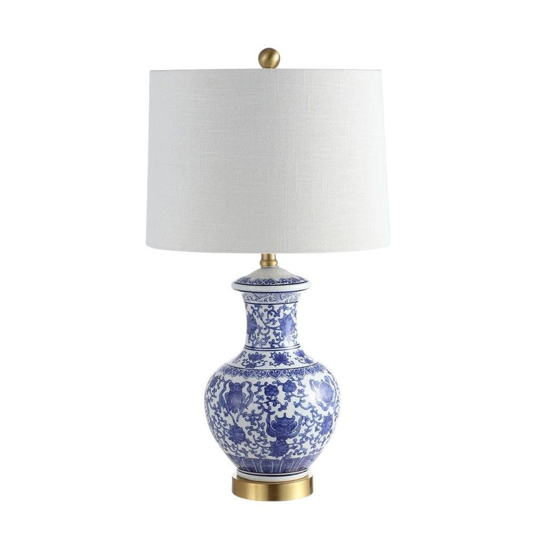 25" Novelty Table Lamps With Globe Shades (Set of 2) - Blue