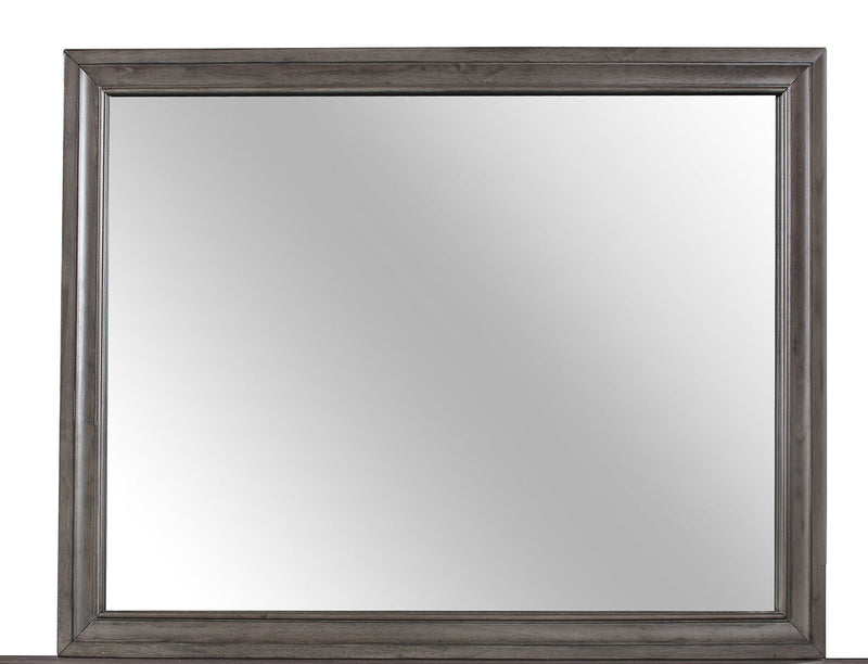 37" Framed Accent Mirror - Gray