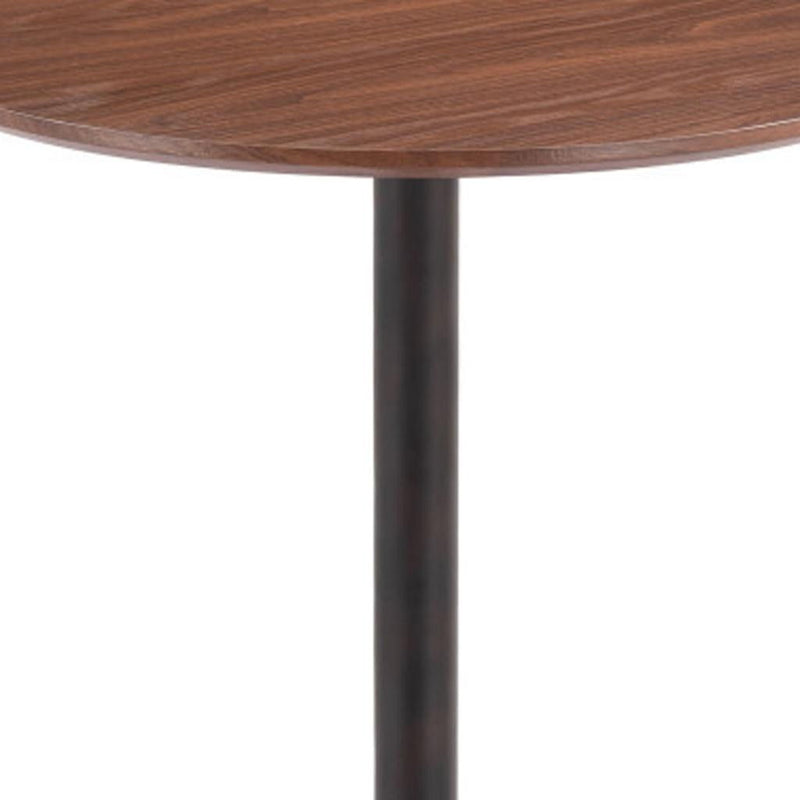 24" Wood Rounded Bar Table - Brown
