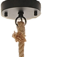 Load image into Gallery viewer, Iron And Rope Ceiling Light - Beige / Black
