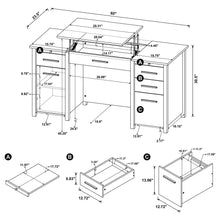 Load image into Gallery viewer, Rayna - 4 Drawer Office Desk With Lift-Top
