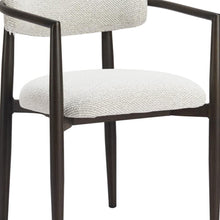 Load image into Gallery viewer, Aluminum Open Back Dining Arm Chair - White / Black
