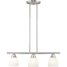 Load image into Gallery viewer, 14" Three Light Dimmable Chandelier With Shades - Nickel
