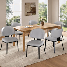 Load image into Gallery viewer, 7 Pieces Contemporary Dining Set With Faux Leather Chairs

