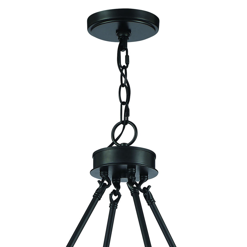 Candle Style Multi Light Metal Dimmable Chandelier - Black / White