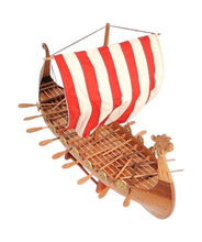 Load image into Gallery viewer, Hand Painted Model Boat Tabletop Sculpture (401201) - Brown
