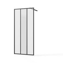 Load image into Gallery viewer, Shower Door With Center Mirror And Fluted Panels
