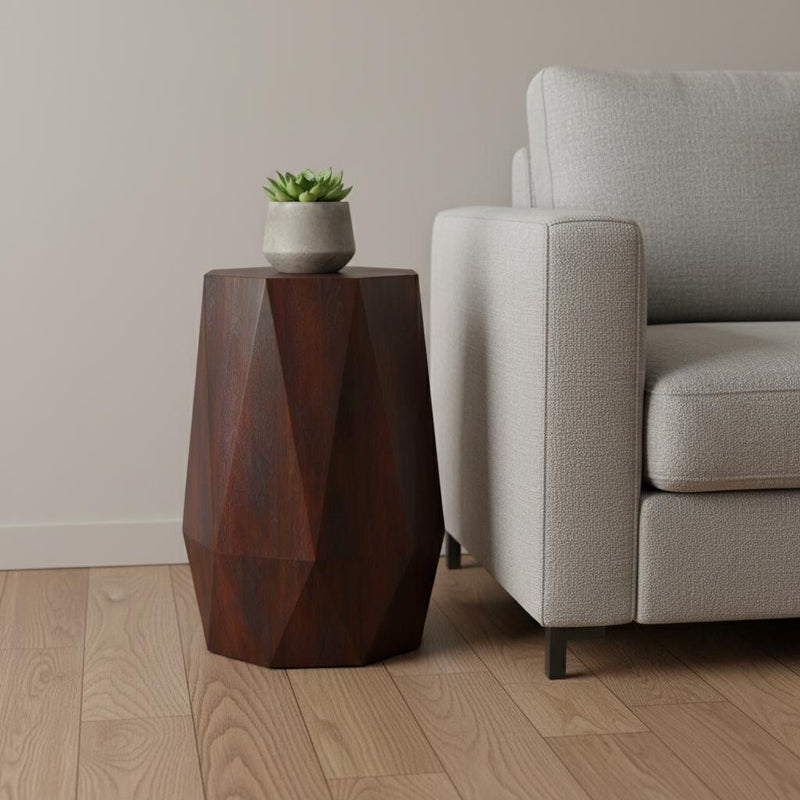 Wood End Table - Brown