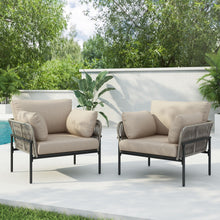 Load image into Gallery viewer, Rope Lounge Chair With Cushions For Modern Spaces
