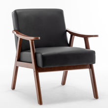 Load image into Gallery viewer, Mid Century Modern Accent Chair With Solid Wood Frame And Extra Thick Backrest
