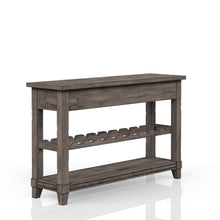 Load image into Gallery viewer, Console Table With Wine Bottle Storage Storage Drawers - Gray
