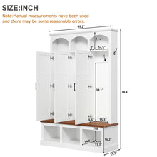 Load image into Gallery viewer, Classic Arched Design Hall Tree With 3 Hidden Storage
