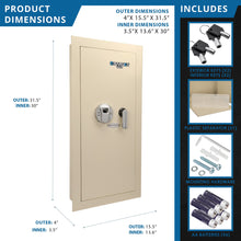 Load image into Gallery viewer, Durable Biometric Wall Safe
