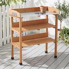 Load image into Gallery viewer, Outdoor Potting Table, 3 Tier Workbench

