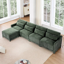 Load image into Gallery viewer, Stylish Sofa With Ottoman And Lumbar Pillows, Ergonomic Design
