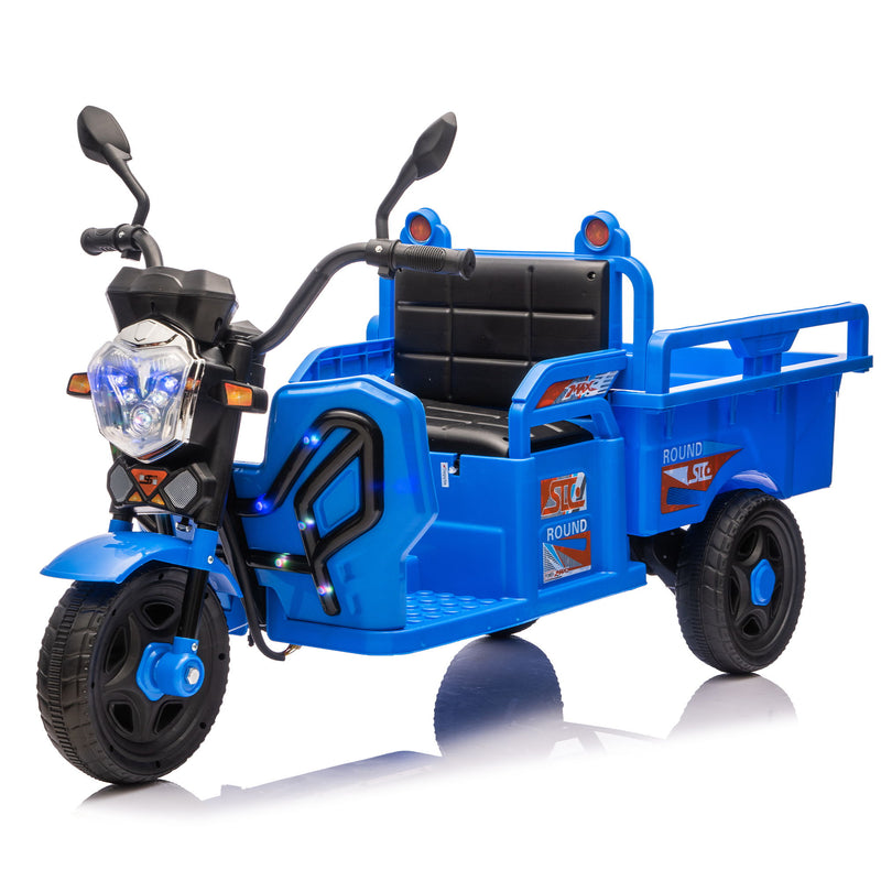 12V Kids Electric 3 Wheel Cargo Truck With LED Lights & Music