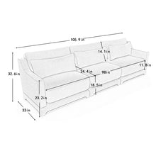 Load image into Gallery viewer, Elegant Sofa With Ergonomic Design And Lumbar Pillows

