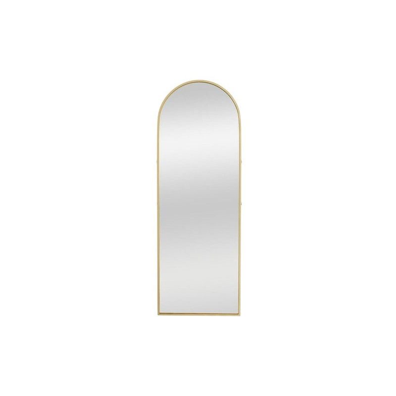 Metal Arch Wall Mounted Leaning Or Freestanding Framed Full Length Mirror - Gold