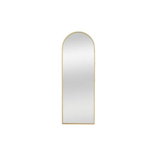Load image into Gallery viewer, Metal Arch Wall Mounted Leaning Or Freestanding Framed Full Length Mirror - Gold
