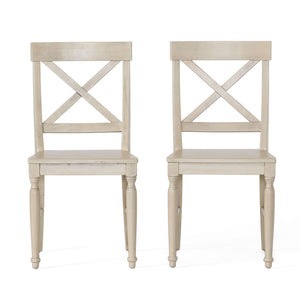 Dining Chair With X Shaped Back (Set of 2)