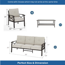 Load image into Gallery viewer, Patio Furniture Set With Coffee Table And Cushions For Backyard
