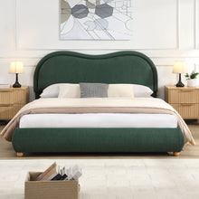 Load image into Gallery viewer, Upholstered Platform Bed Frame With Curved Headboard
