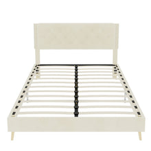 Load image into Gallery viewer, Upholstered Bed With Tufted Headboard
