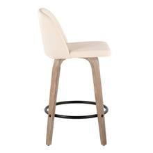 Load image into Gallery viewer, Toriano - Contemporary Fixed-Height Counter Stool &amp; Swivel With Round Footrest (Set of 2)
