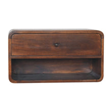 Load image into Gallery viewer, Curve Upper Slot Floating Nightstand
