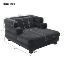 Load image into Gallery viewer, Oversized Chaise Lounge Sofa Bed With Deep Seat And Layered Armrests

