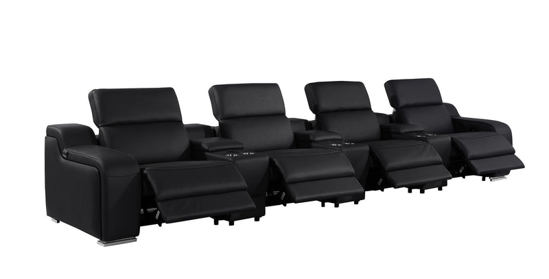 Reclining Sofa With USB - Silver