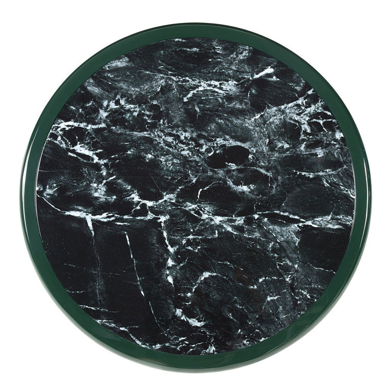 Wood Round Pedestal Coffee Table - Dark Green